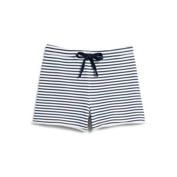 NEW FRANK & EILEEN pearl favorite sweatshorts in royal navy stripe - Picture 5 of 5
